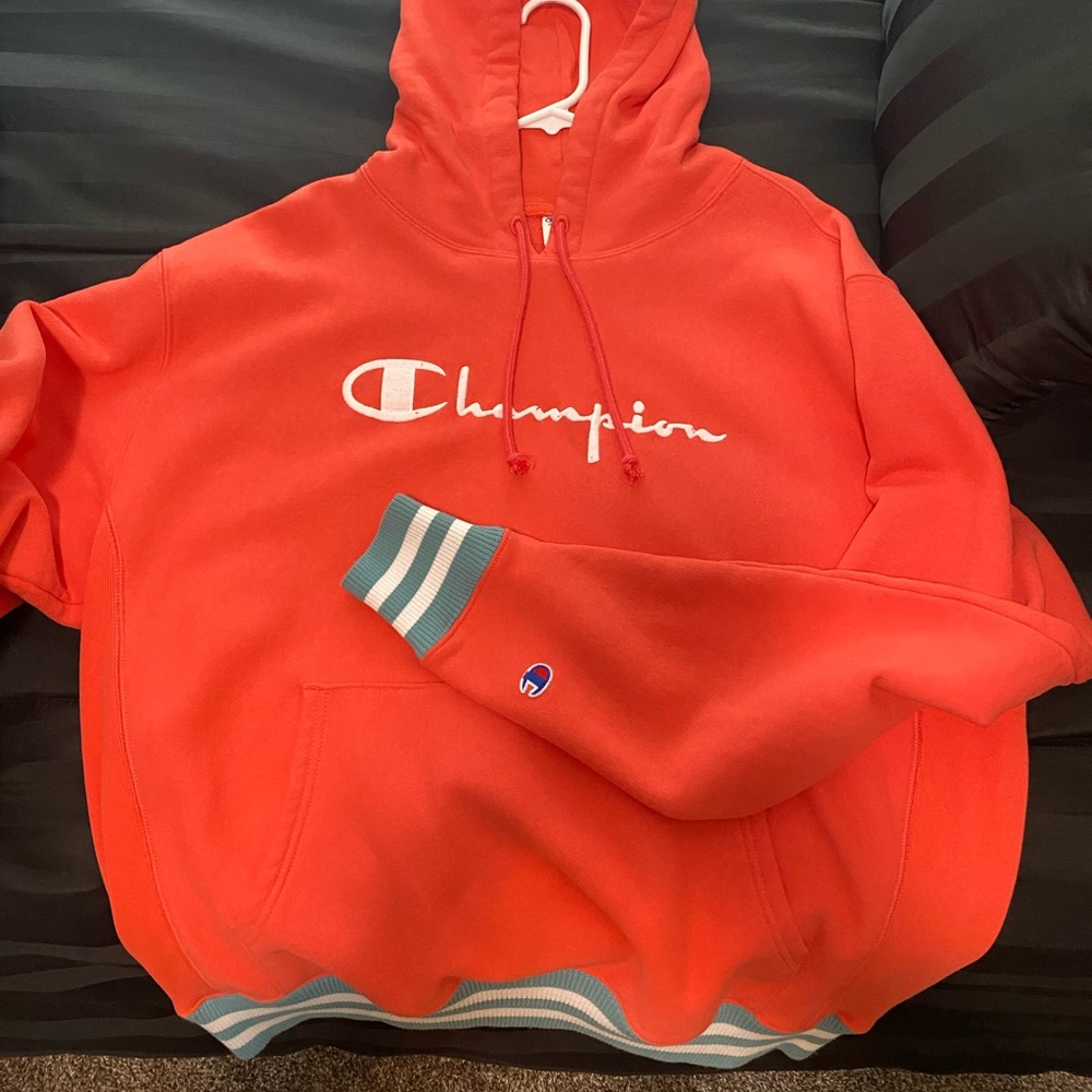 Champion Reverse Weave Hoodie | salmon color